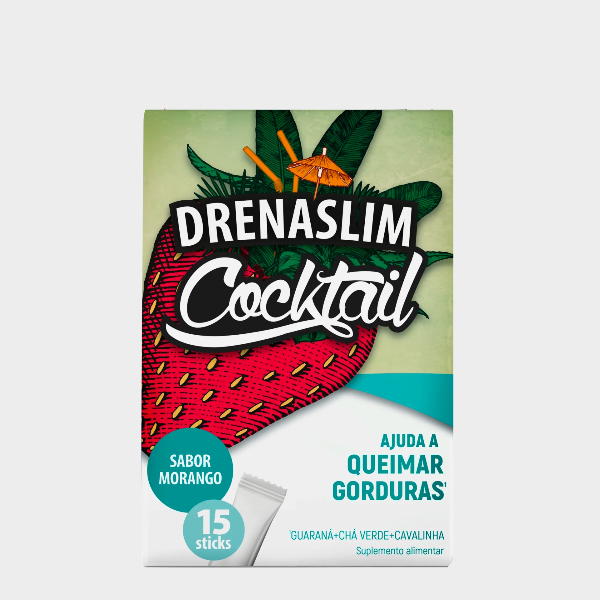 Suplemento Drenante Drenaslim Celulit Sticks Morango 15 un
