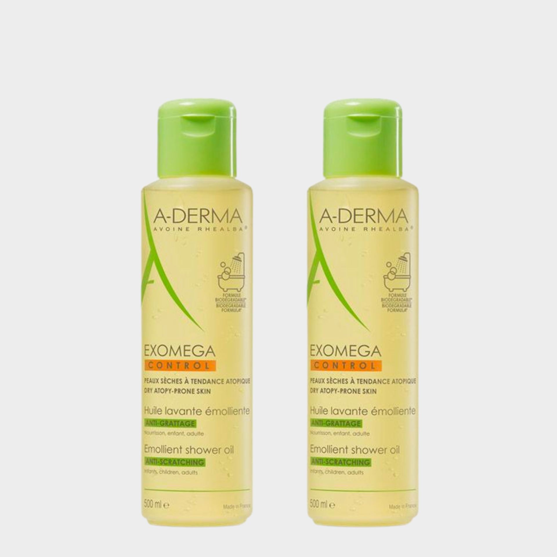 Óleo de Duche A-Derma Exomega Control 500 ml x 2