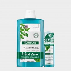 Champ Anti-Poluio Klorane Detox Menta Aqutica 400 ml + Oferta Bruma Purificante 100 ml