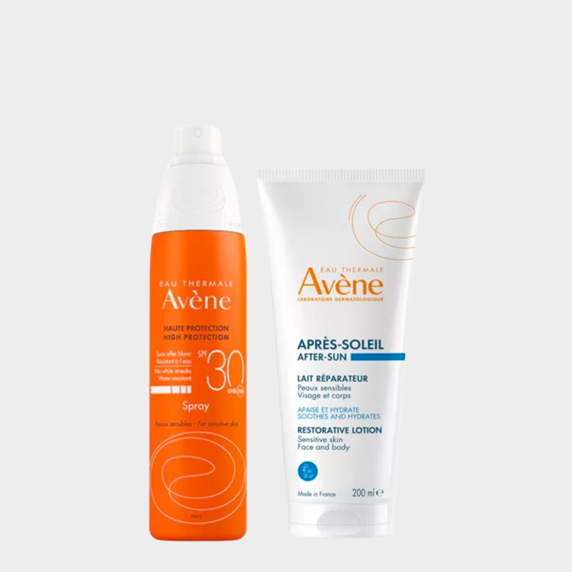 Protetor Solar Corpo Avène Spray SPF30 200 ml + Oferta Gel Lácteo Pós-Solar 200 ml