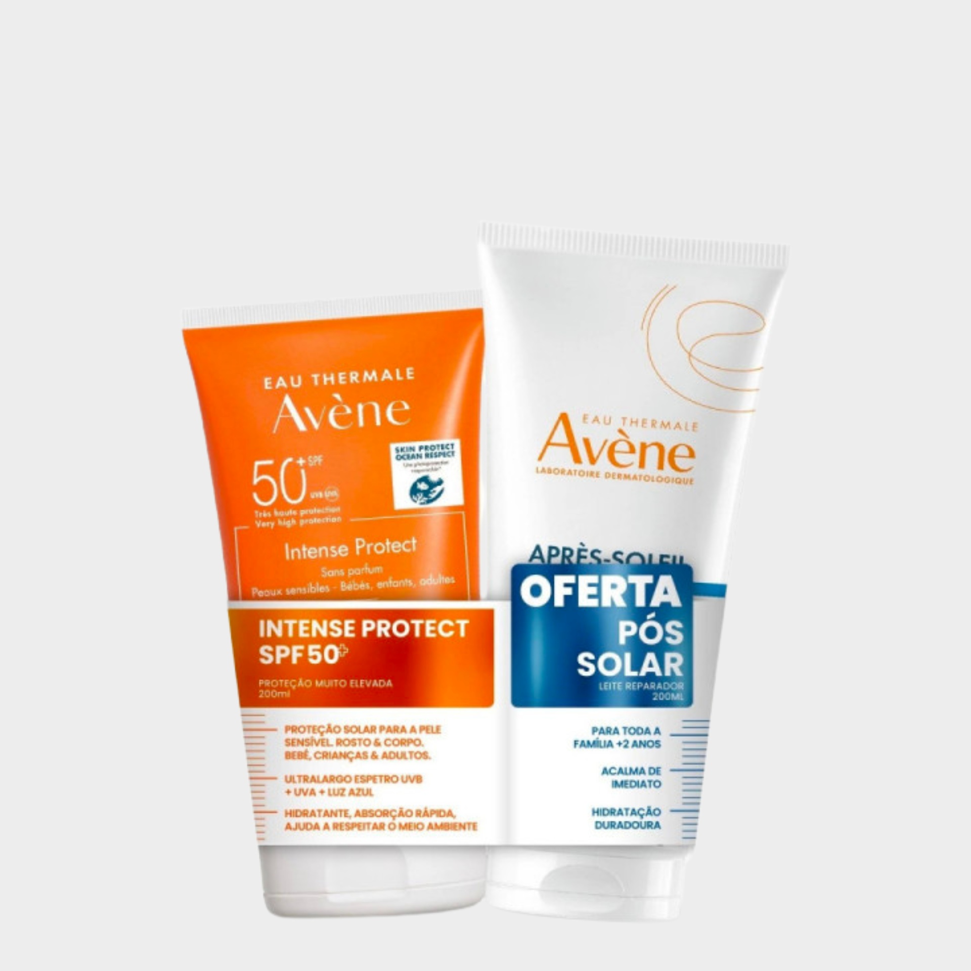 Protetor Solar Corpo Avène Fluido SPF50+ 150 ml + Oferta Gel Lácteo Pós-Solar 200 ml