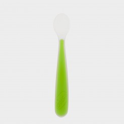 Colher Macia Beb Chicco Silicone Verde 6+ meses 1 un