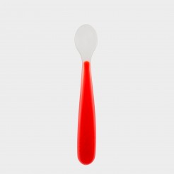 Colher Macia Beb Chicco Silicone Vermelha 6+ meses 1 un