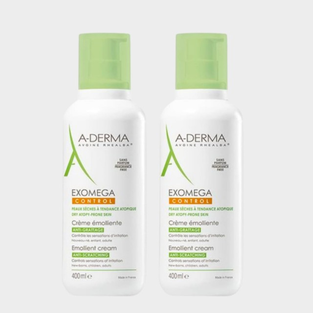 Creme Corpo Emoliente A-Derma Exomega Control 2x 400 ml