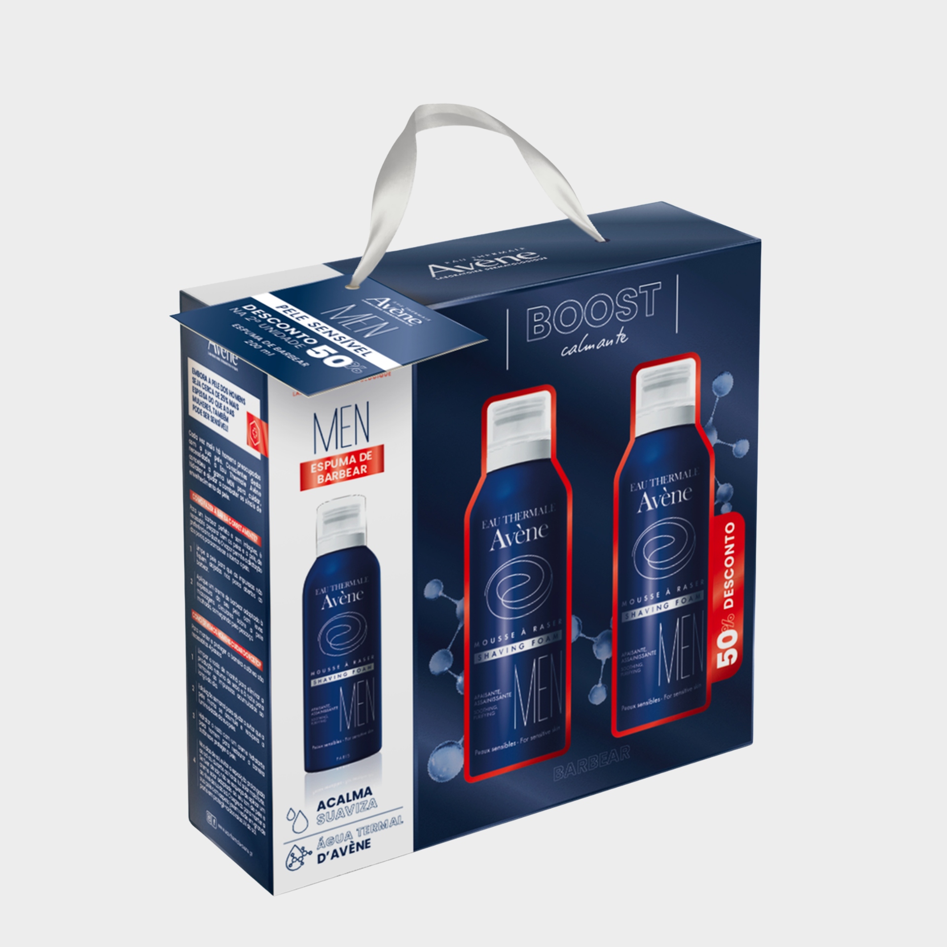 Coffret Homem Avène Natal Espuma Barbear 200 ml x2 Preço Especial 1 un