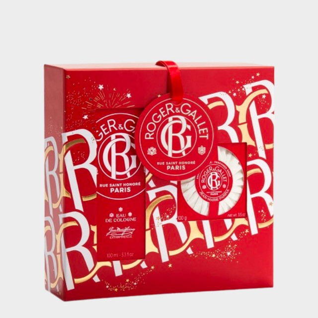 Coffret Natal Roger & Gallet Jean Marie Farina EDC gua Perfumada 100 ml + 1 Sabonete 100 gr 1 un