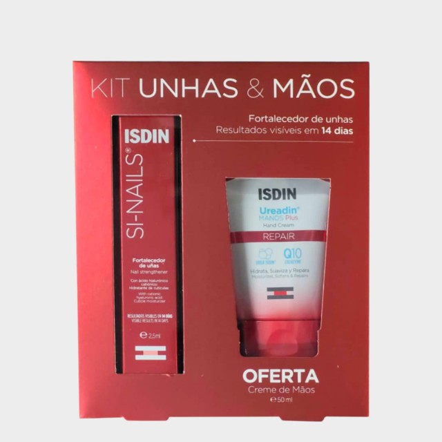 Pack Isdin Si-Nails Ureadin Fortalecedor Unhas 2,5 ml + Creme Mos 50 ml Oferta 1 un