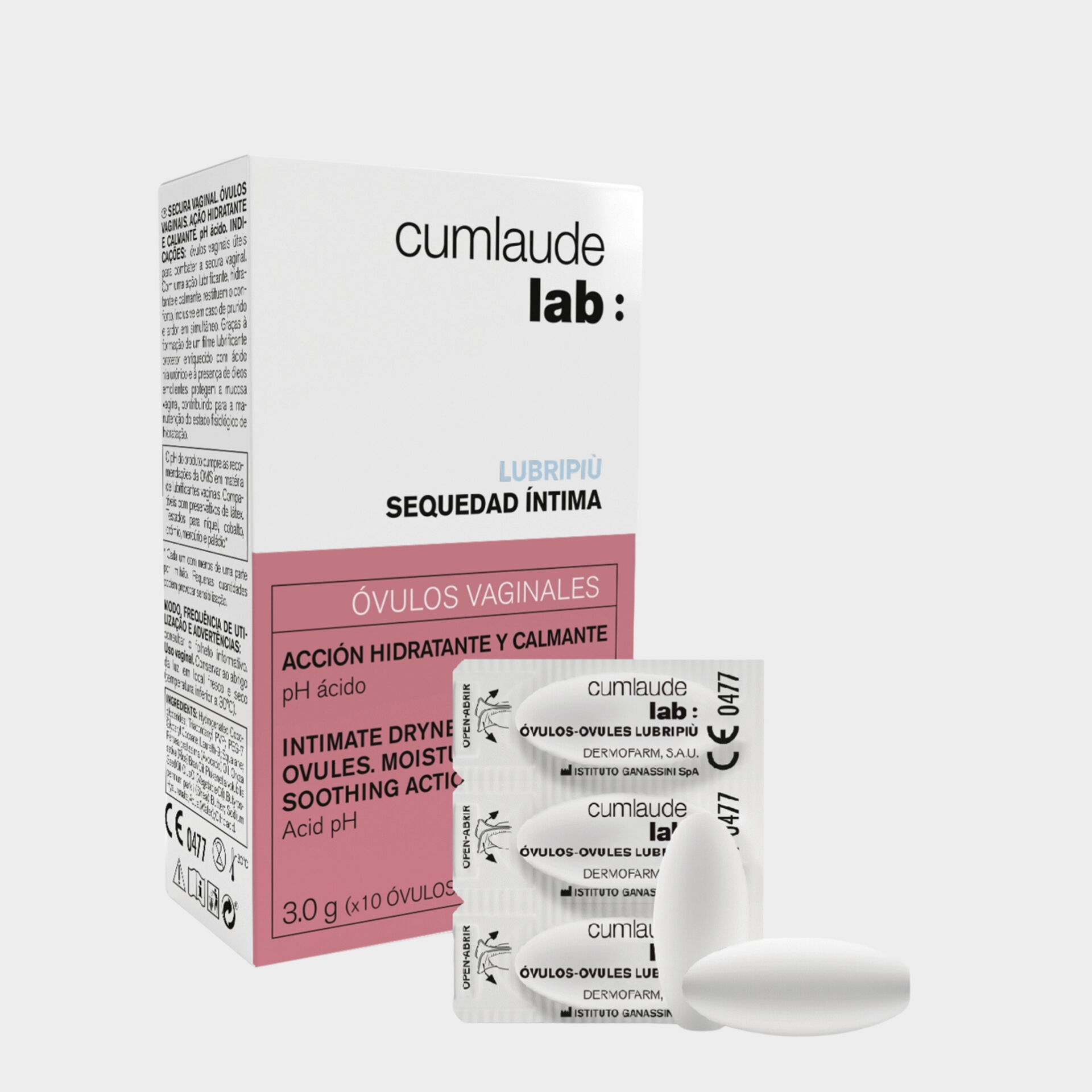 Óvulos Vaginais Cumlaude Lubripiu 10x 3 gr