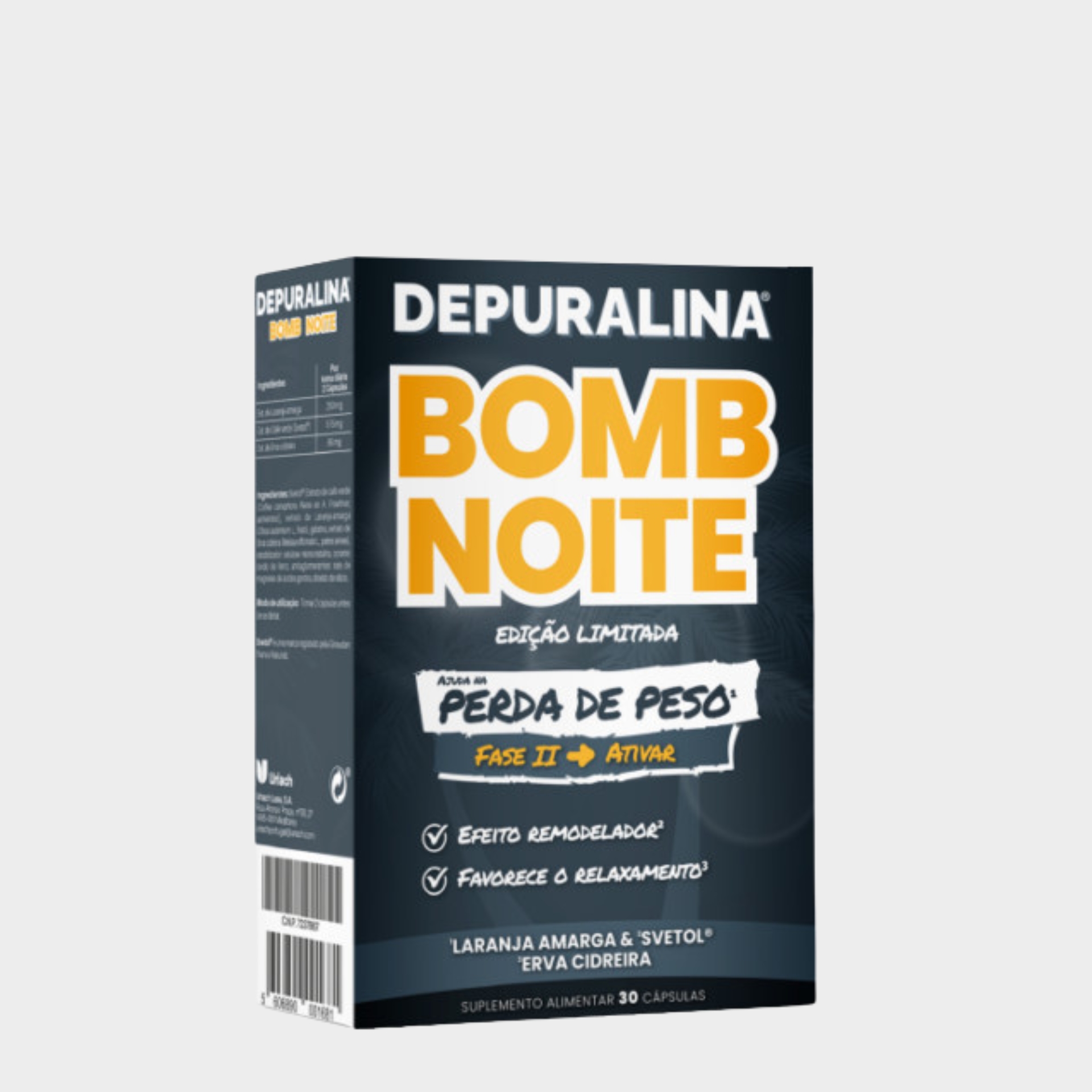 Suplemento Relaxamento & Remodelador Depuralina Bomb Noite 30 cápsulas