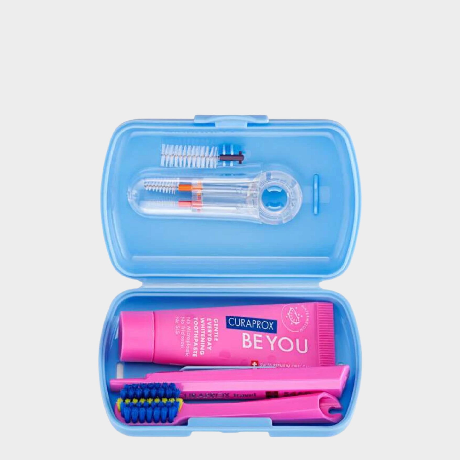 Kit Viagen Curaprox Orth Azul Escova + Pasta + Escovilhões 1 un