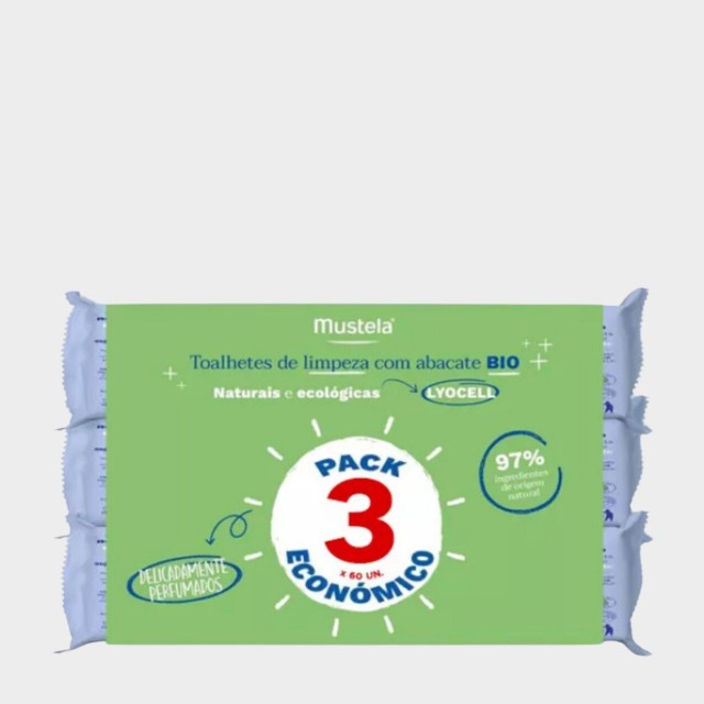 Mustela Toalhetes Limpeza Perfume X60 x3