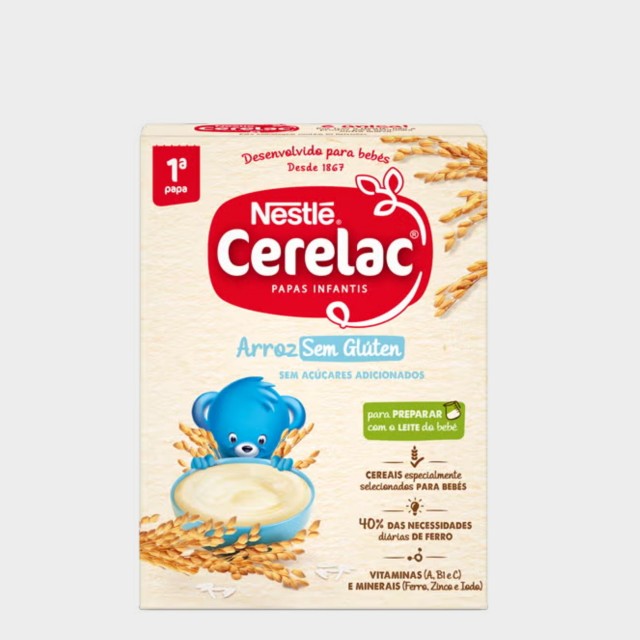 1 Papa No Lctea Cerelac Milho e Arroz Sem Glten +4 Meses 250 g