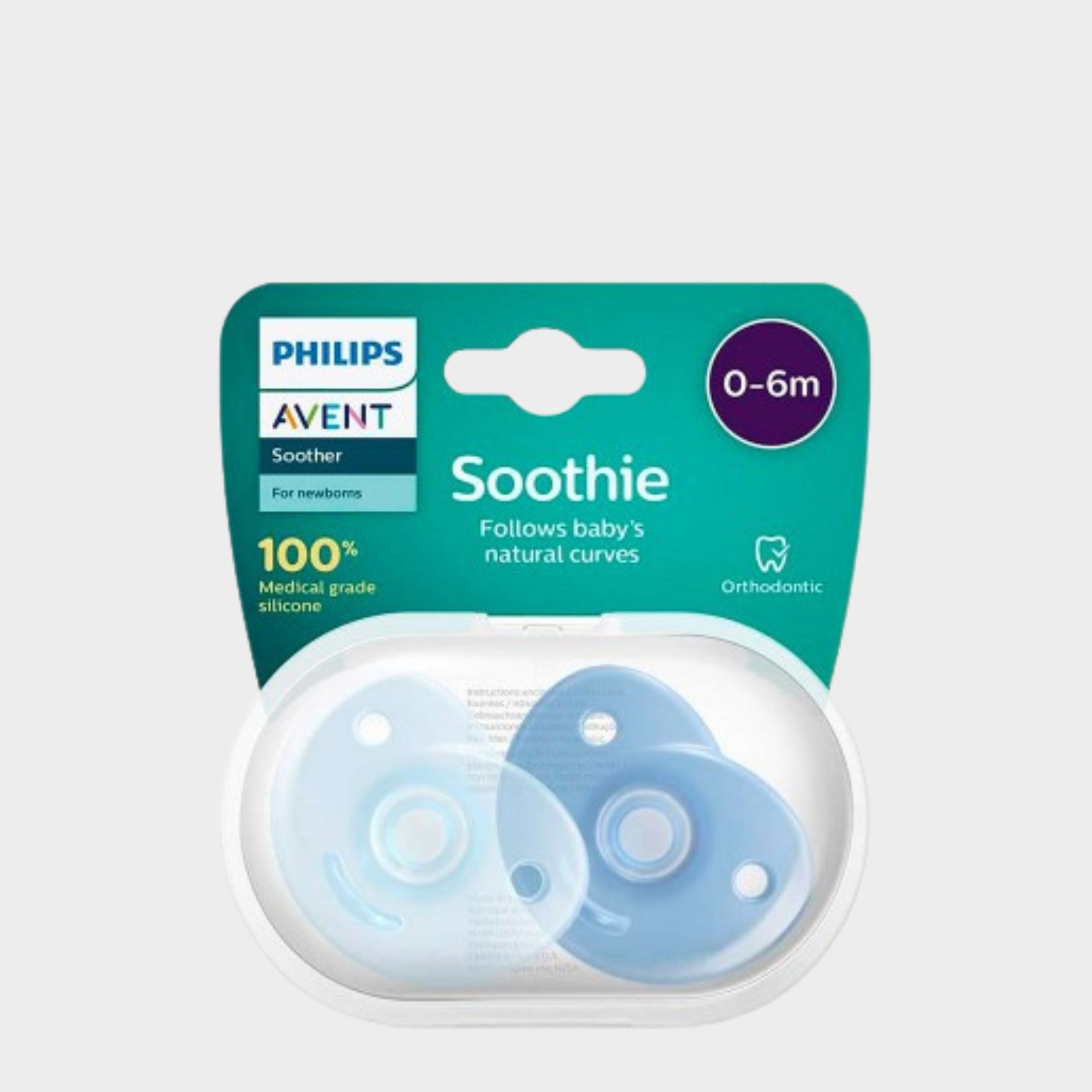 Philips Avent Chup Silicone Soothie Soothie Azul