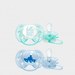 Philips Avent Ult Soft Chupeta Deco 0-6Meses Boy x2