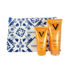 Vichy Ideal Soleil Leite 50+ 100ml + Emulso Anti-Brilho Toque Seco 50+ 50ml+Bolsa Portugal