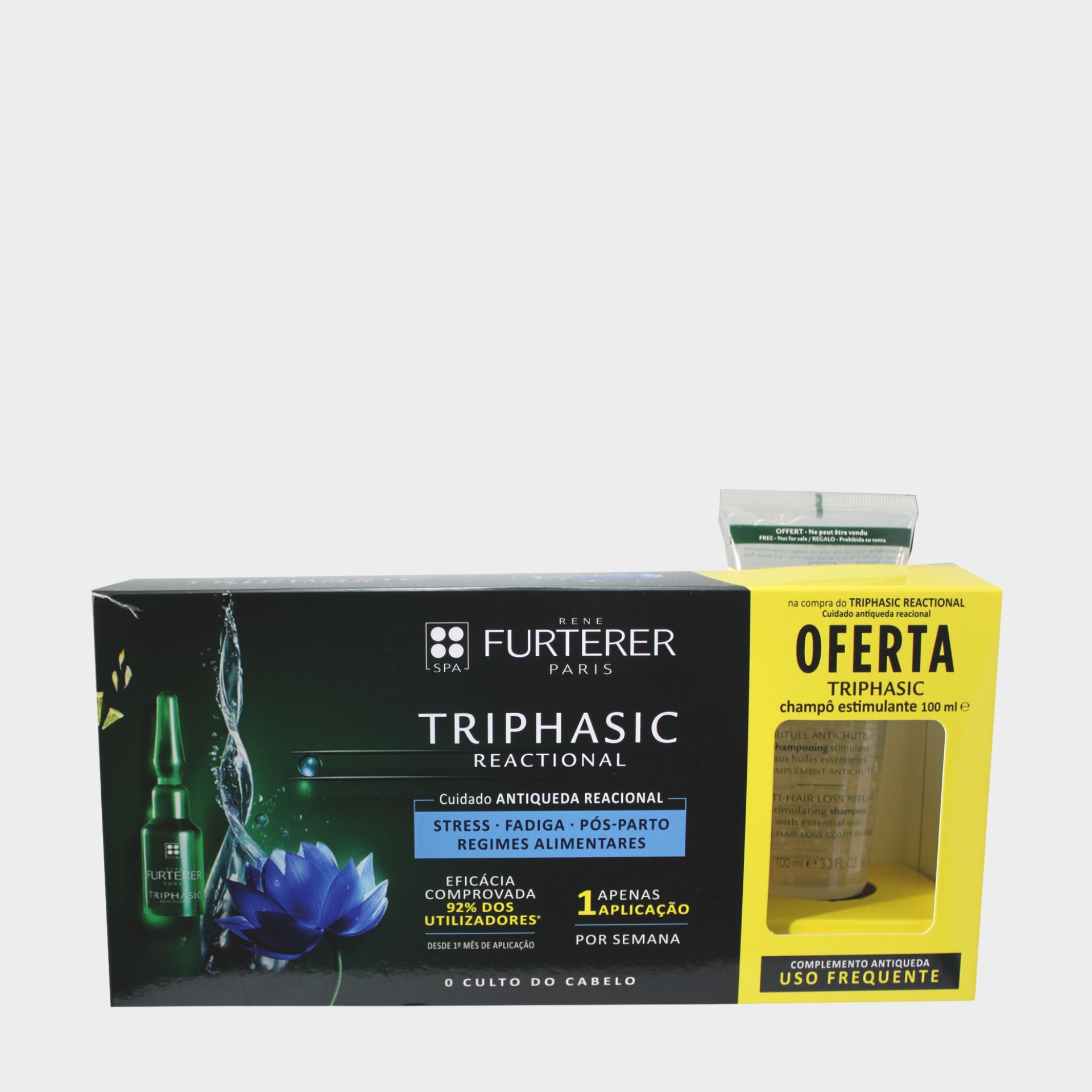René Furterer Triphasic Reacional 12x5ml + Champô Anti-Queda 100ml