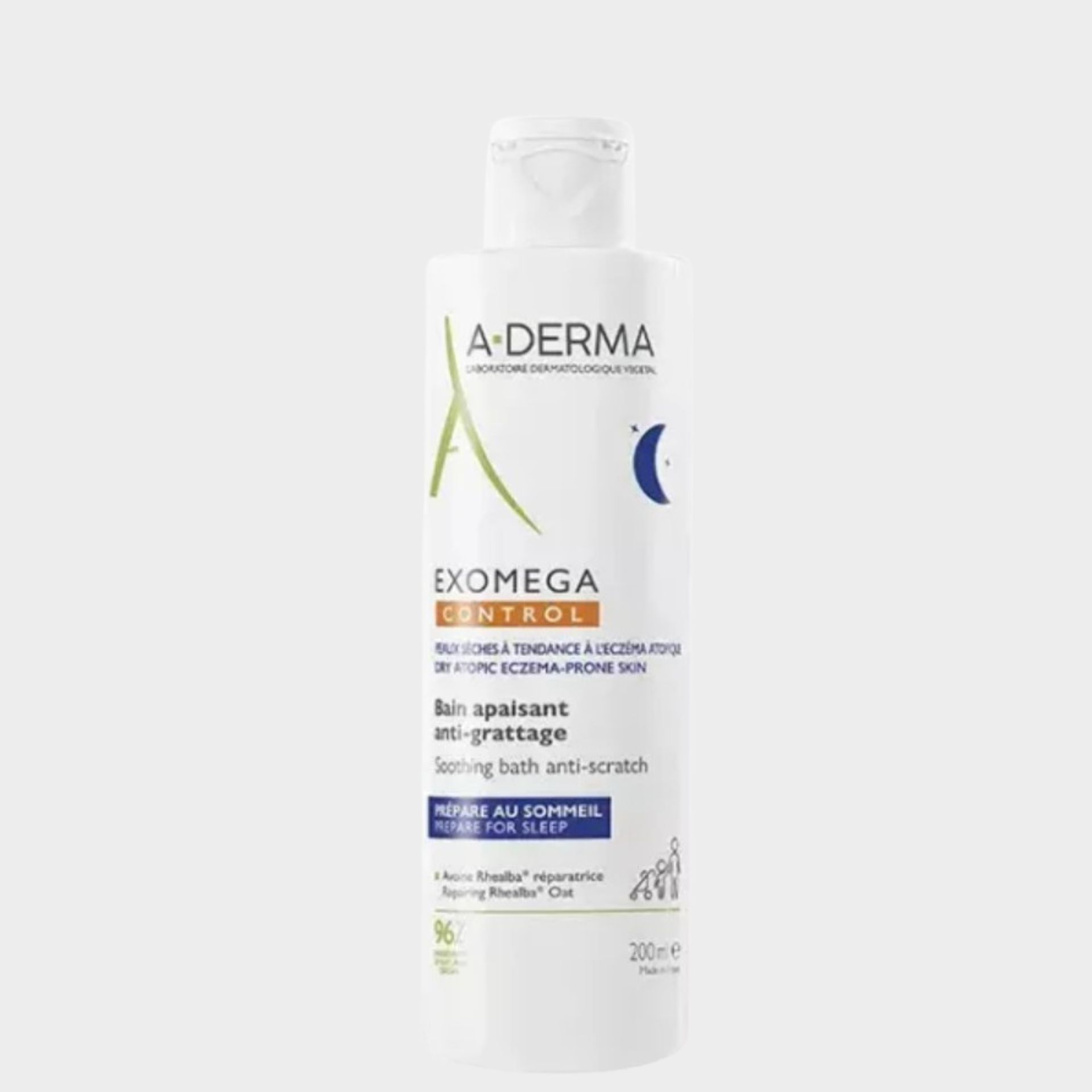 A-Derma Exomega Control Gel de Banho Calmante Noite 200ml