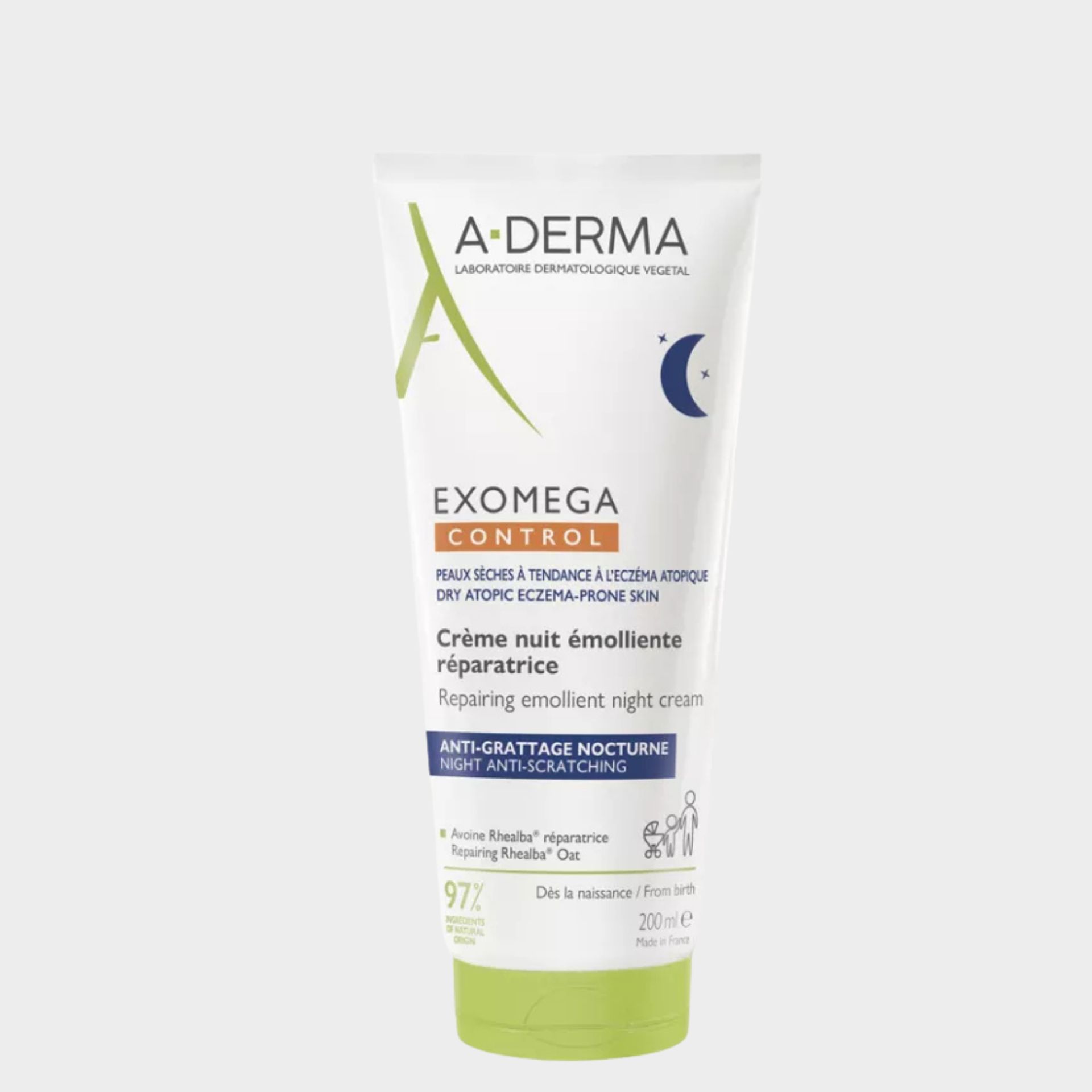 A-Derma Exomega Control Creme Noite Emoliente - 200ml
