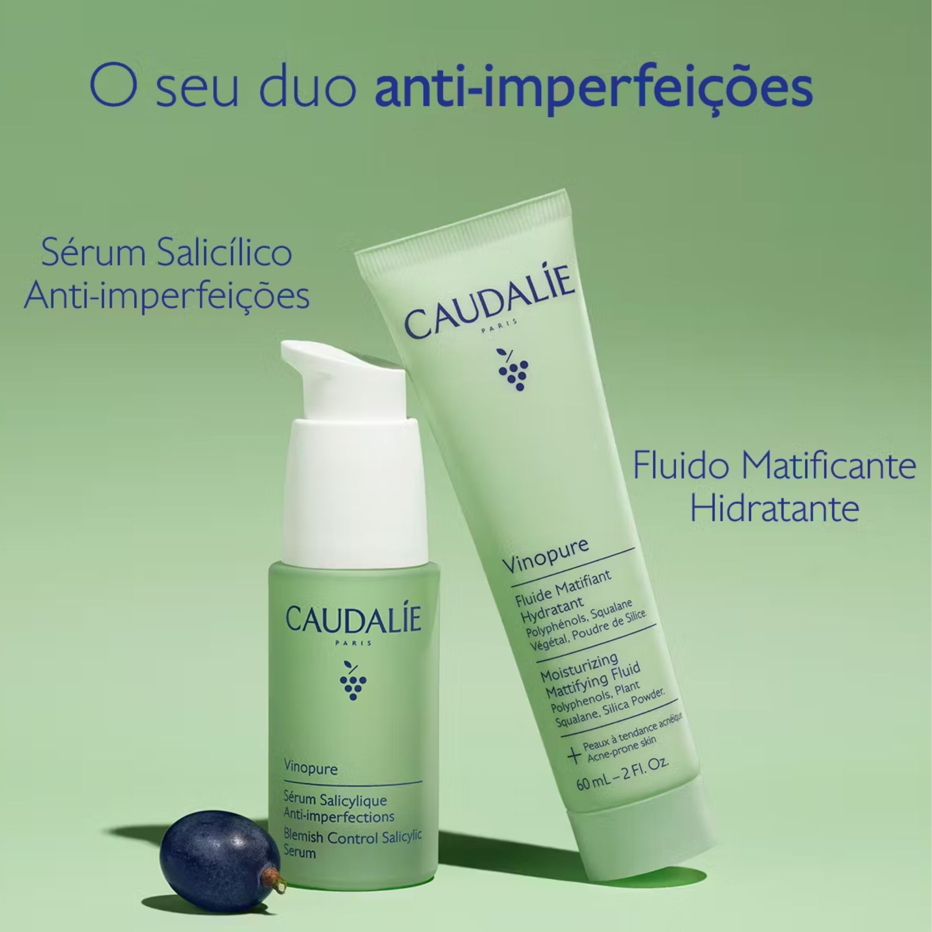 Caudalie Vinopure Fluido Matificante Hidratante 60ml