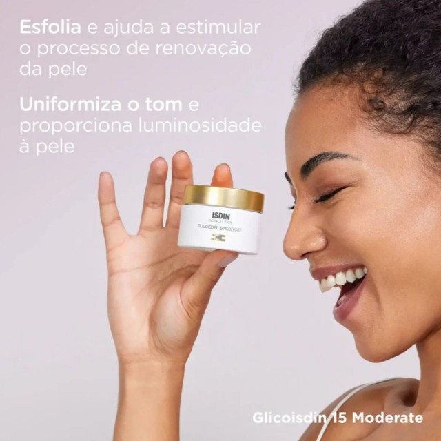 ISDIN Isdinceutics Glicoisdin Crema 15% 50g - Crema efeito peeling facial com ácido glicólico ISDIN Isdinceutics Glicoisdin Crema 15% 50g - Crema efeito peeling facial com ácido glicólico