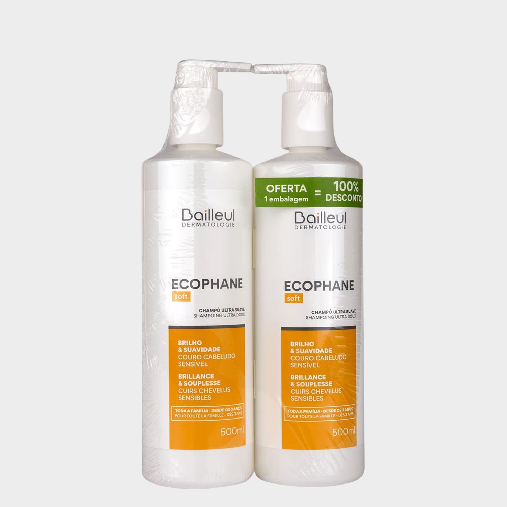 Champô Ultra Suave Ecophane 2x 500 ml