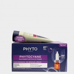 Phyto Phytocyane Mulher Pack Ampolas Queda Progressiva x12 Unidades + Shampoo 100ml