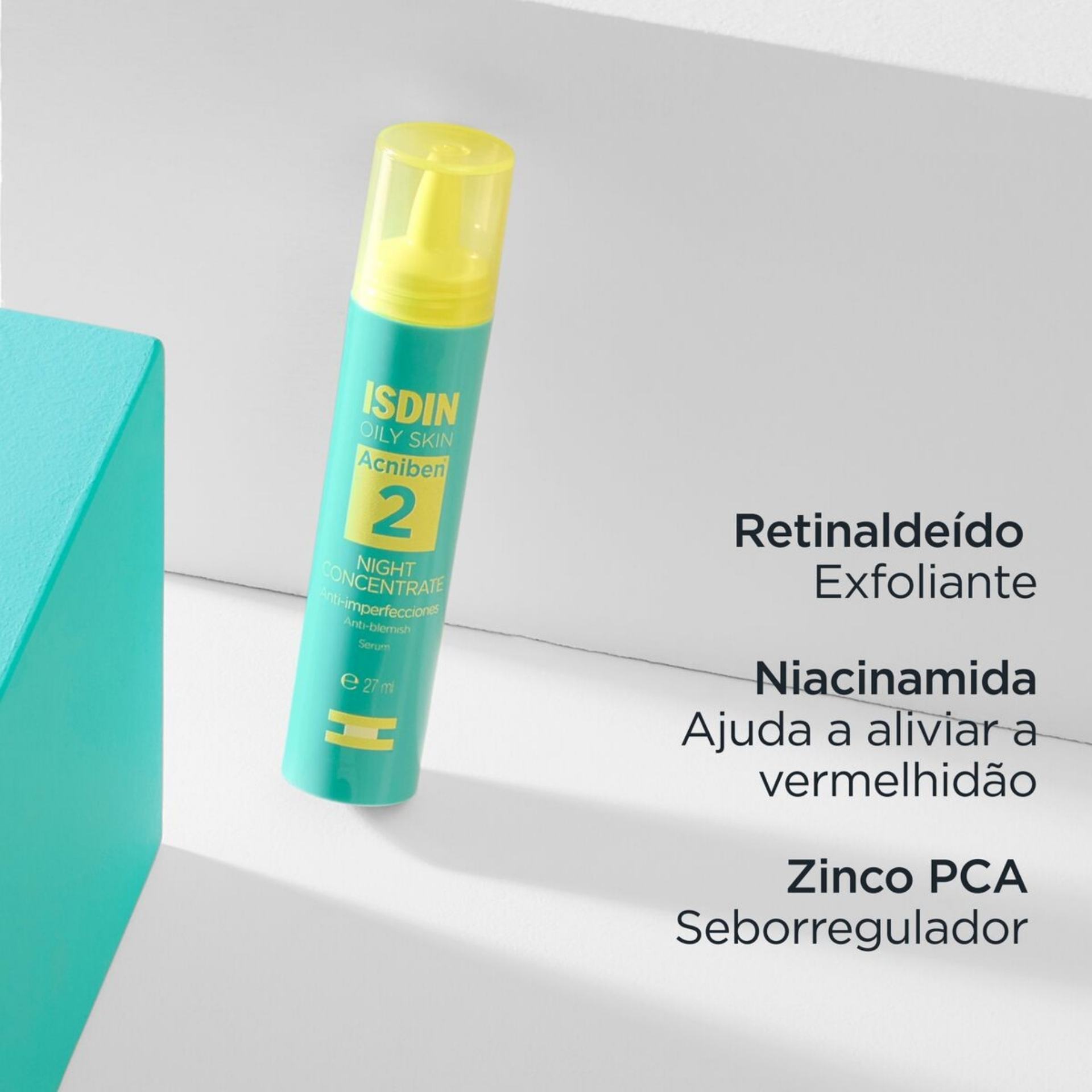 Sérum Noturno Isdin Acniben Concentrado Pele Tendência Acne 27 ml