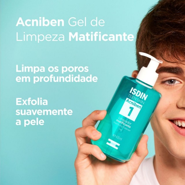 ISDIN Acniben Gel de Limpeza Matificante 400ML - Gel de limpeza Matificante Rosto e Corpo ISDIN Acniben Gel de Limpeza Matificante 400ML - Gel de limpeza Matificante Rosto e Corpo