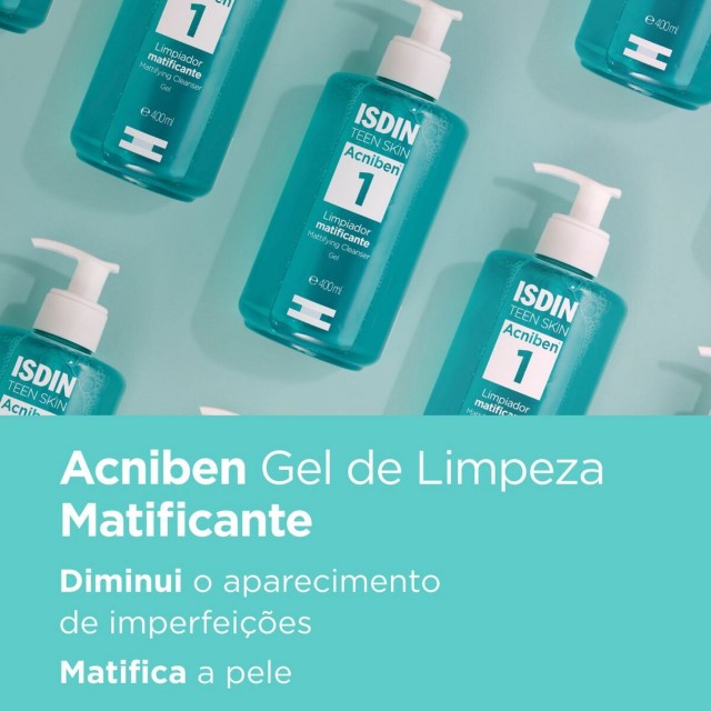 ISDIN Acniben Gel de Limpeza Matificante 400ML - Gel de limpeza Matificante Rosto e Corpo ISDIN Acniben Gel de Limpeza Matificante 400ML - Gel de limpeza Matificante Rosto e Corpo