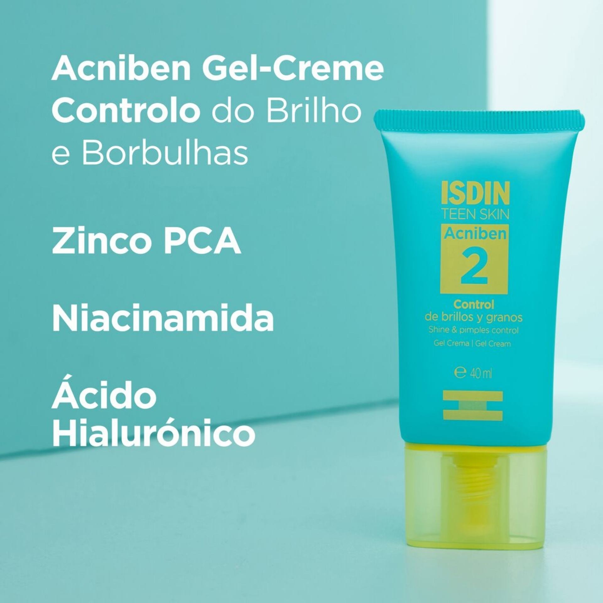 Gel-Creme Cuidado Brilho e Borbulhas Isdin Acniben 40 ml