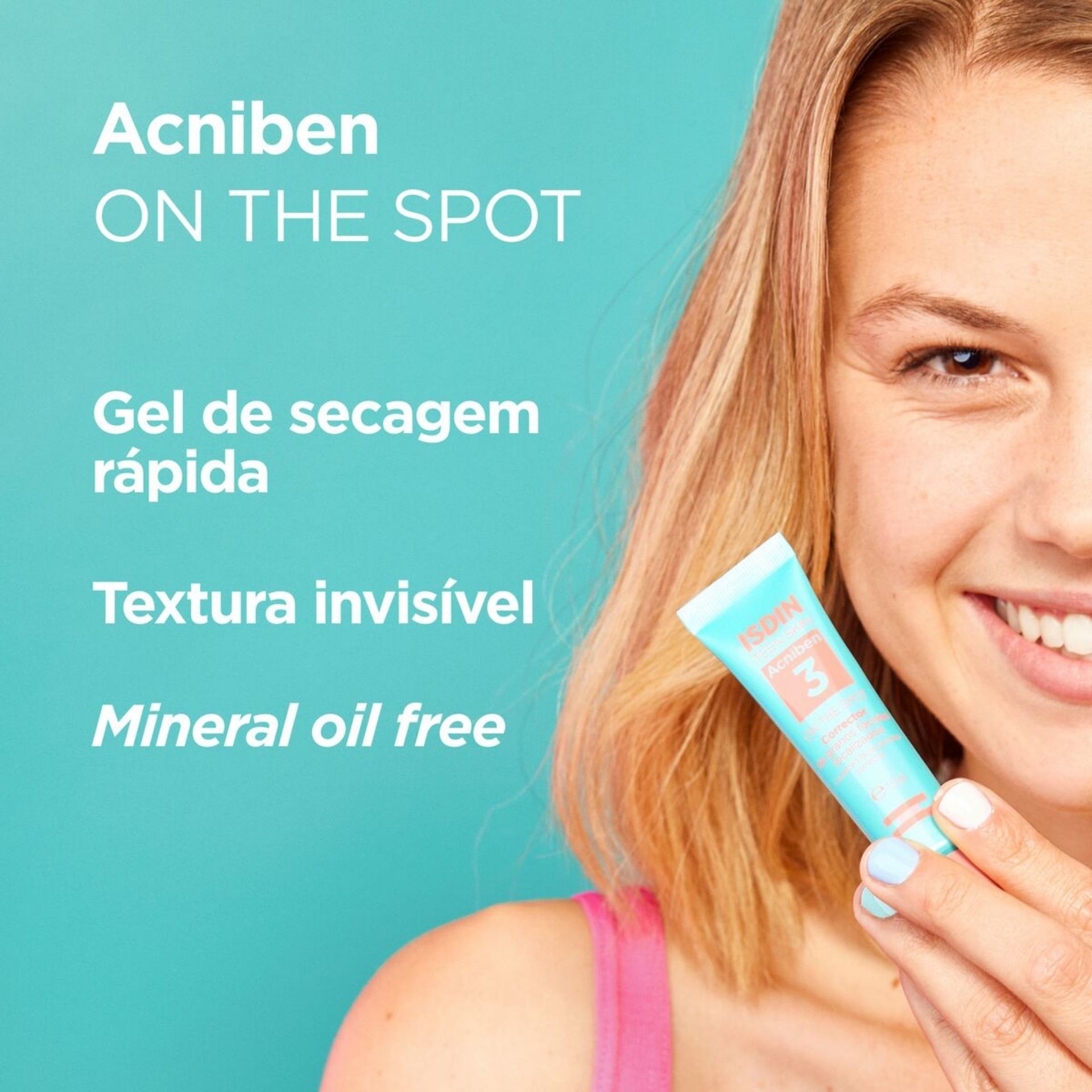 Gel Corretor Rosto Anti-Acne Isdin Acniben On The Spot 15 ml