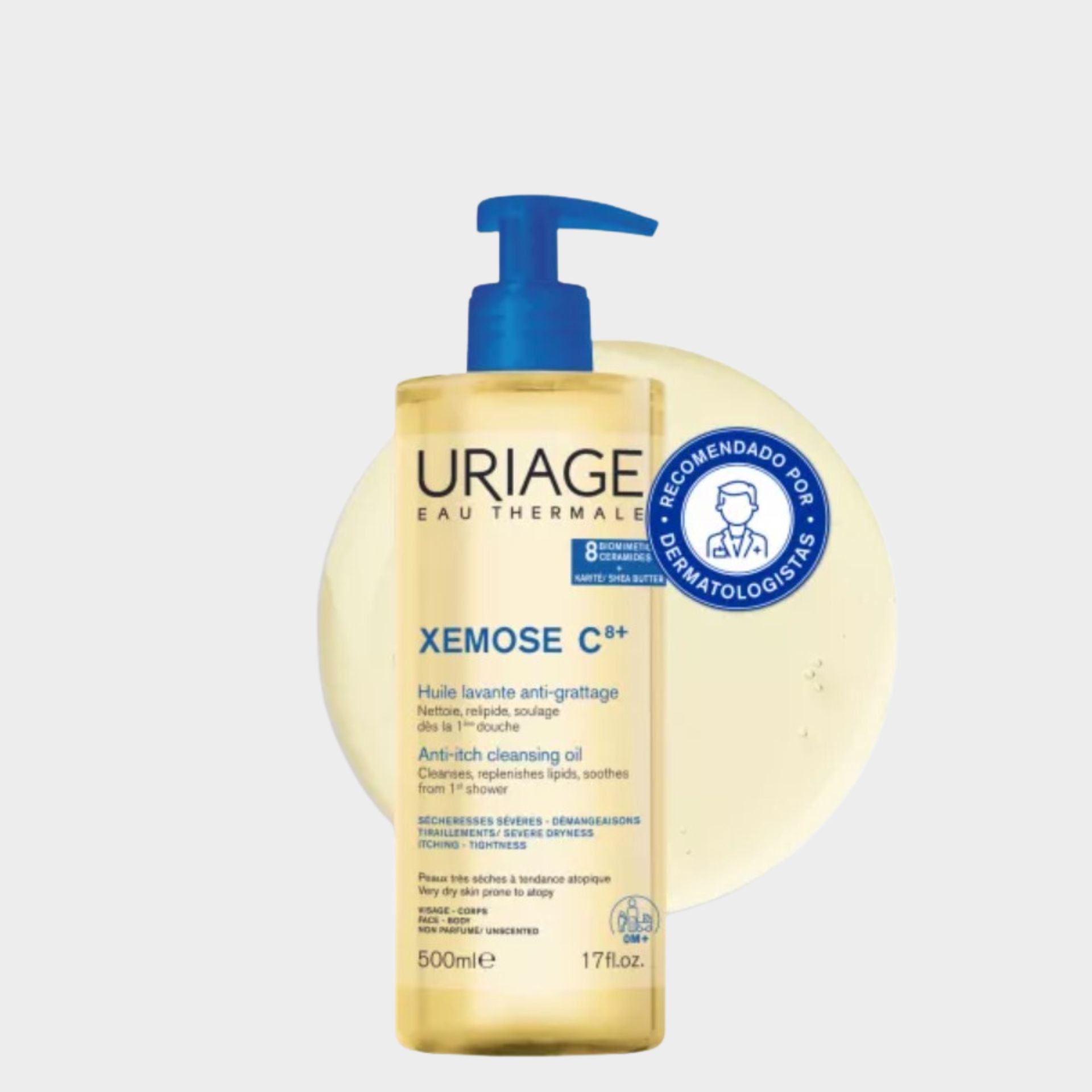 Uriage Xemose C8 Oleo Lavante Apaziguante 500ml