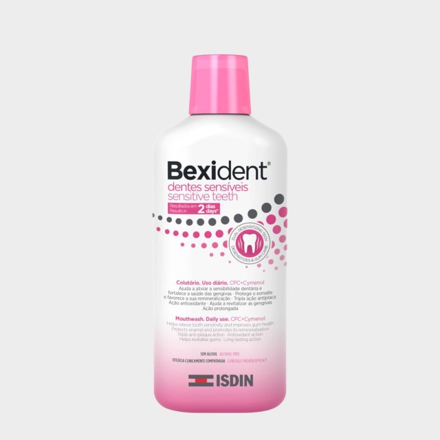 ISDIN Bexident Dentes Sens�veis 500ML - Colut�rio com CPC para aliviar a sensibilidade dent�ria