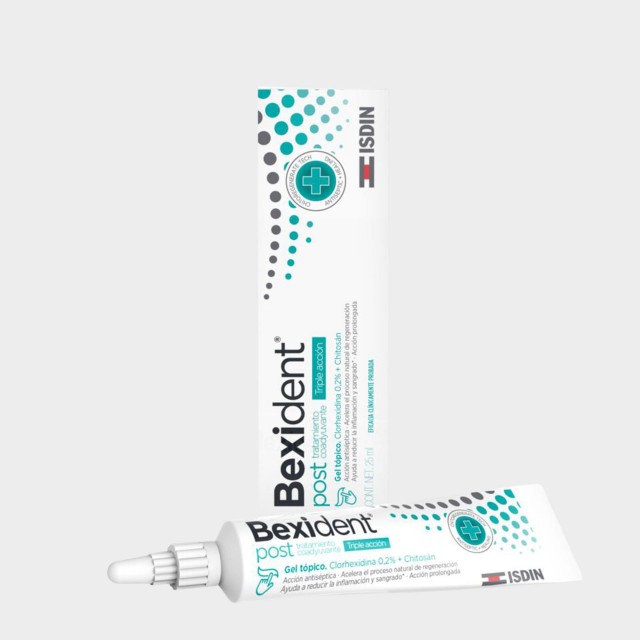 ISDIN Bexident Post Gel 25ML -Gel tópico com Cloro-hexidina e quiosano ISDIN Bexident Post Gel 25ML -Gel tópico com Cloro-hexidina e quiosano