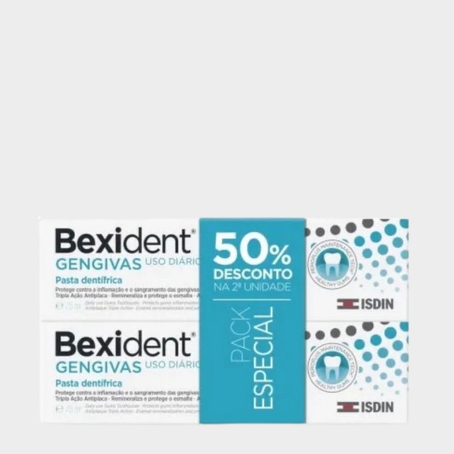 Bexident gengivas duo pasta dentrifica manuten��o triclosan 2x75mil