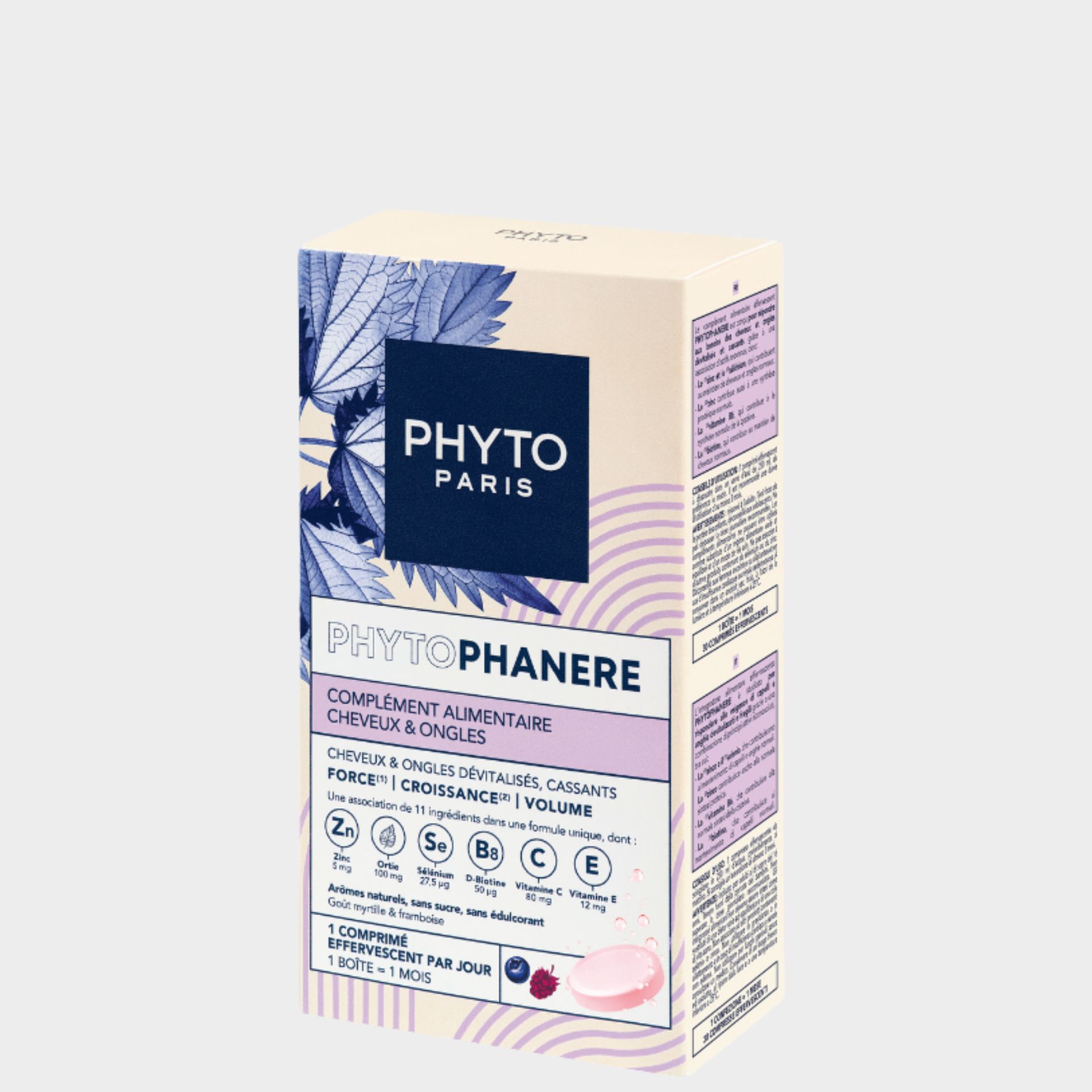 Phytophanère Suplemento Efervescente 15x2 | Para Cabelo & Unhas | Força, Crescimento, Volume | 30 Co