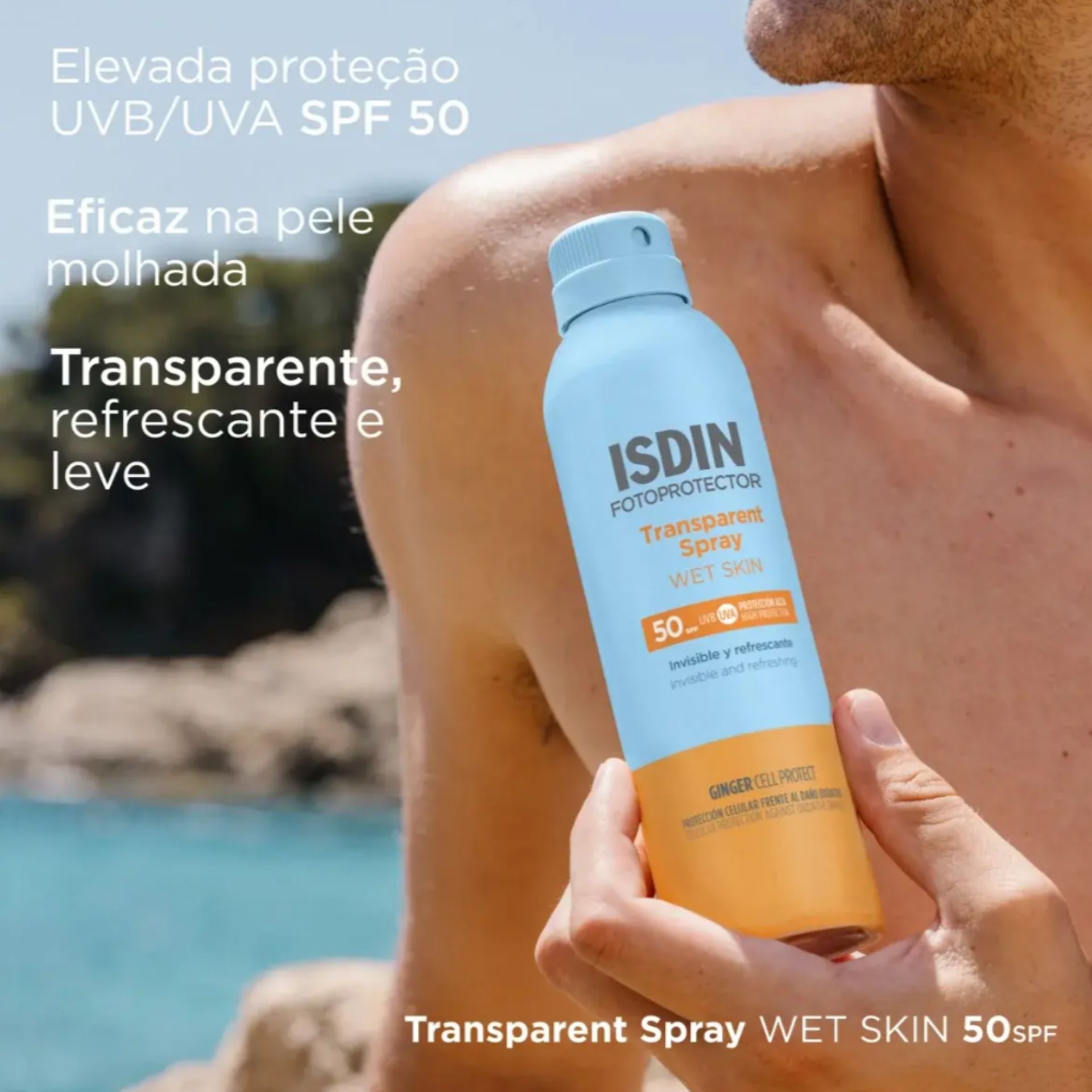 Transparent Spray Wet Skin SPF 50