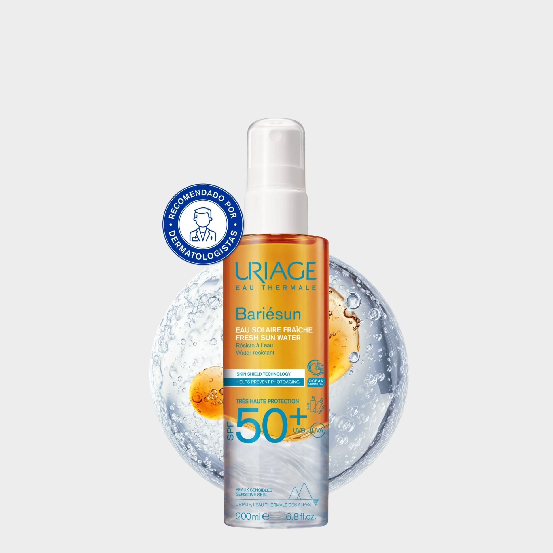 Uriage Bariésun Água Solar Fresca SPF50+ 200ml