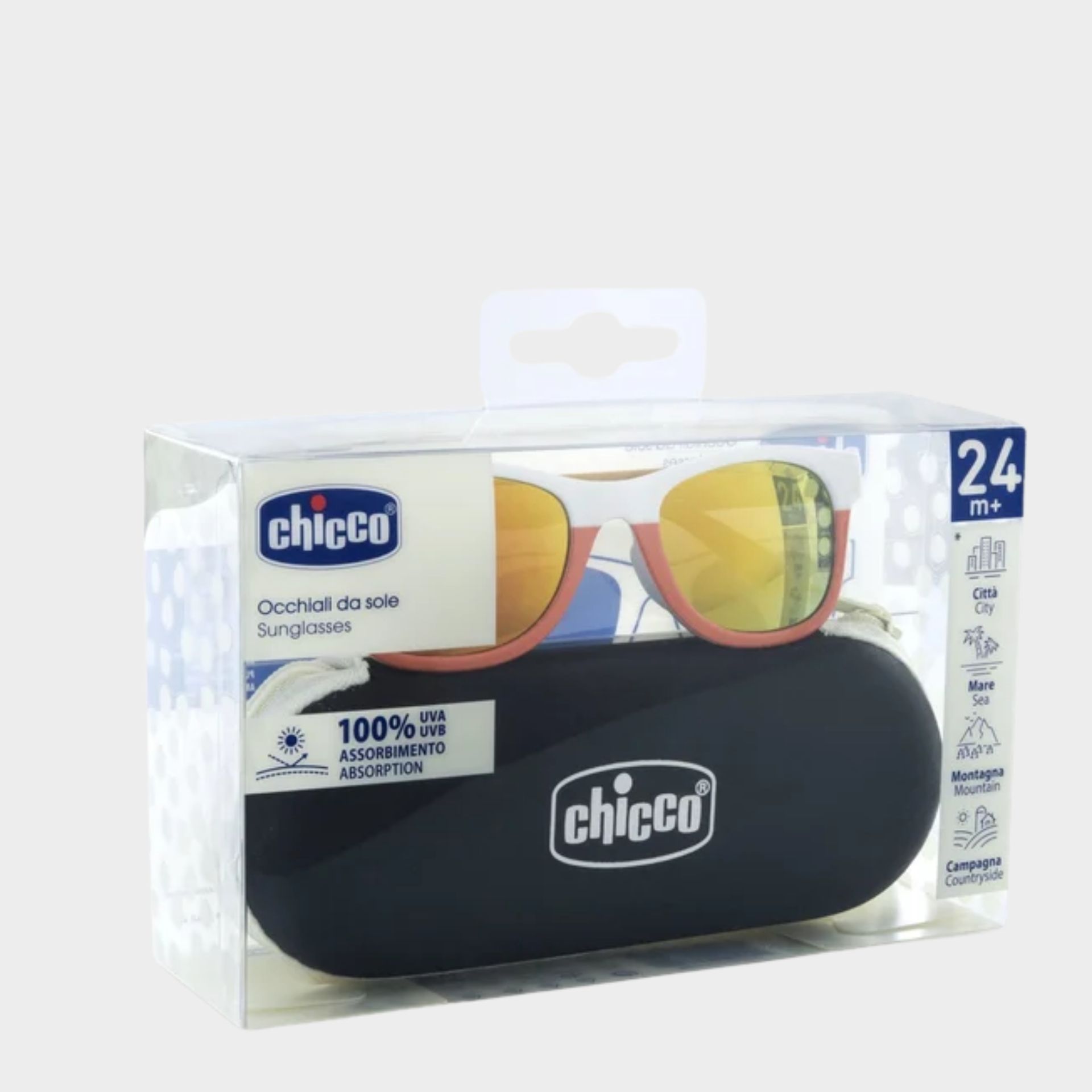 Chicco Óculos de Sol Vermelhos com Lentes Espelhadas 24M+