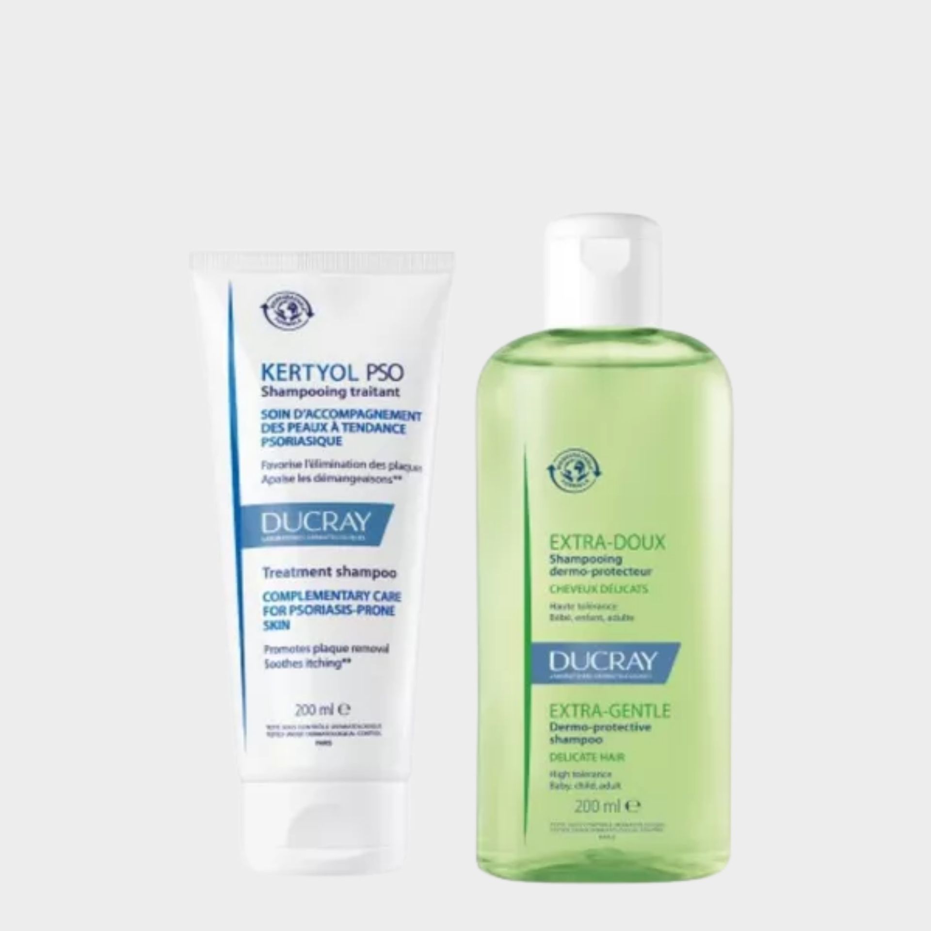 Ducray Kertyol PSO champô - 200ml + Ofera Extra Doux champô - 200ml