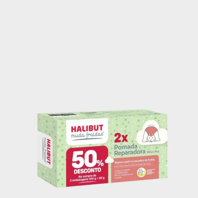 Halibut Muda Da Fralda | Pomada Reparadora 100g + 50g Halibut Muda Da Fralda | Pomada Reparadora 100g + 50g