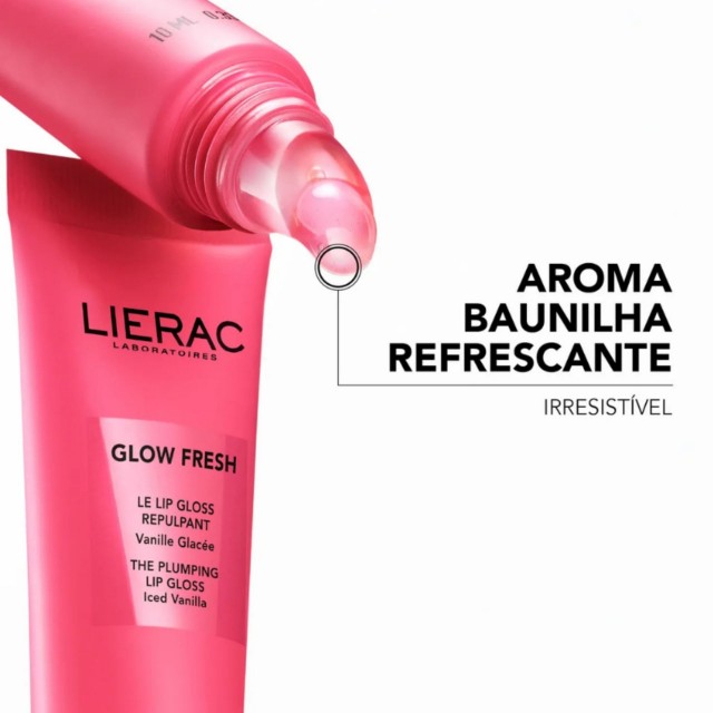 Lierac Glow Fresh Gloss Labial Volumizador 10ml | Hidrata, Preenche e Sublima | 98% Natural Lierac Glow Fresh Gloss Labial Volumizador 10ml | Hidrata, Preenche e Sublima | 98% Natural