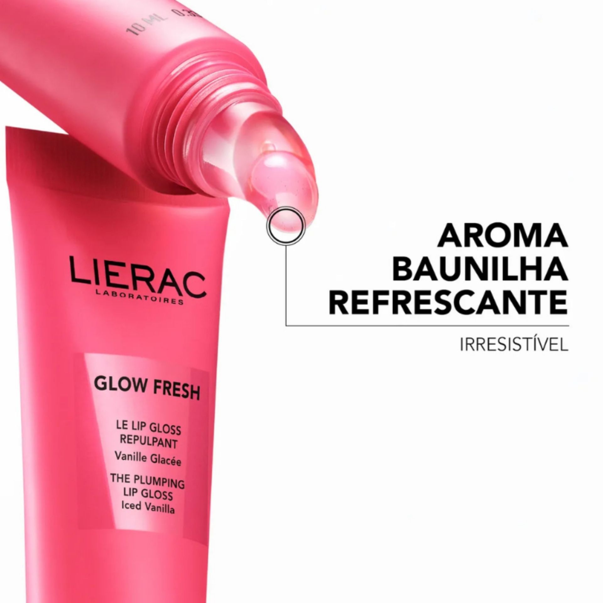 Lierac Glow Fresh Gloss Labial Volumizador 10ml | Hidrata, Preenche e Sublima | 98% Natural