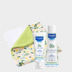 Mustela Toalha + Gel Lavante 200ml + Creme Rosto 40ml