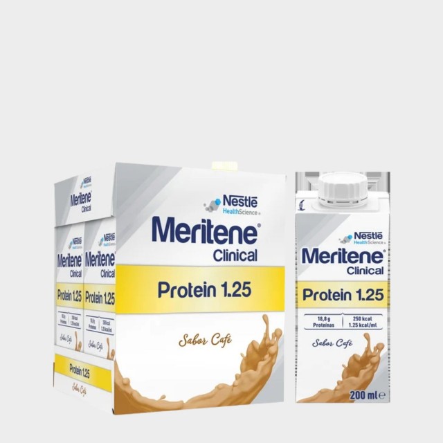 Meritene Clinical Protein 1.25 _ Café - 200ml (x4 unidades) Meritene Clinical Protein 1.25 _ Café - 200ml (x4 unidades)