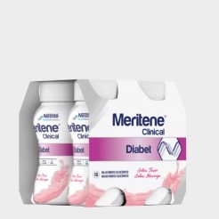 Meritene Clinical Diabet Solu��o oral, 4 Garrafa 200ml 3A+ Morango