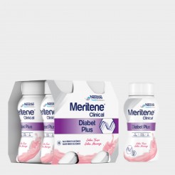Meritene Clinical Diabet Plus Bebida, 4 Garrafa 200ml 3A+ Morango