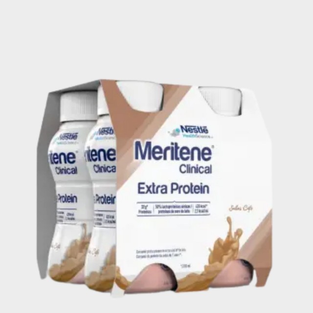 Meritene Clinical Extra Protein Bebida, 4 Garrafa 200ml 18A+ Café Meritene Clinical Extra Protein Bebida, 4 Garrafa 200ml 18A+ Café