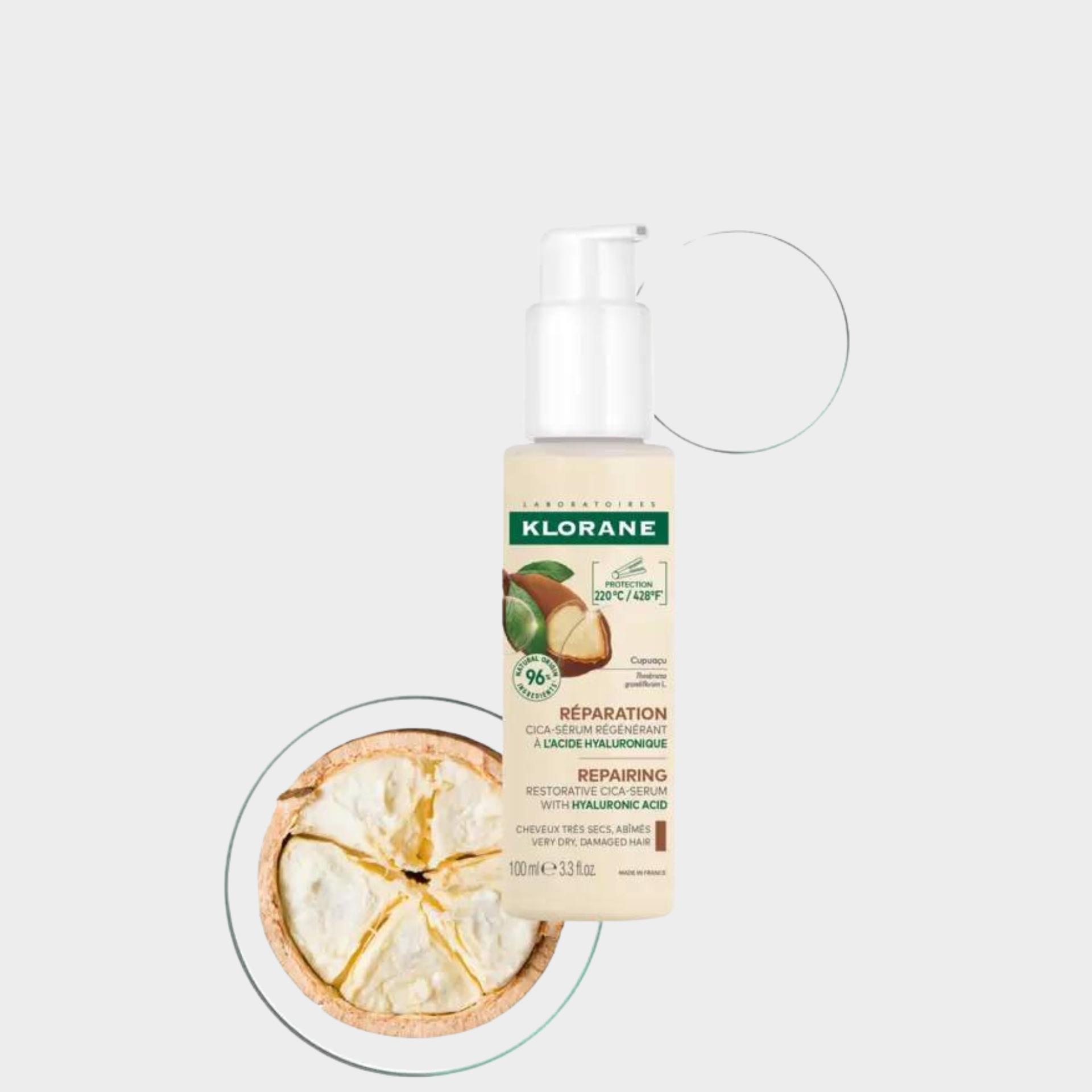 Klorane Cica-Sérum Reparador com Cupuaçu BIO 100ml | Termoprotetor