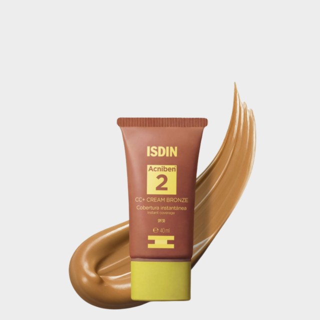 Isdin Acniben CC+ Cream Bronze SPF30 40ml | Pele Oleosa e com Tend�ncia Acneica